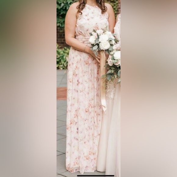 Donna Morgan Women's Alana Floral Halter Gown - Picture 3 of 10